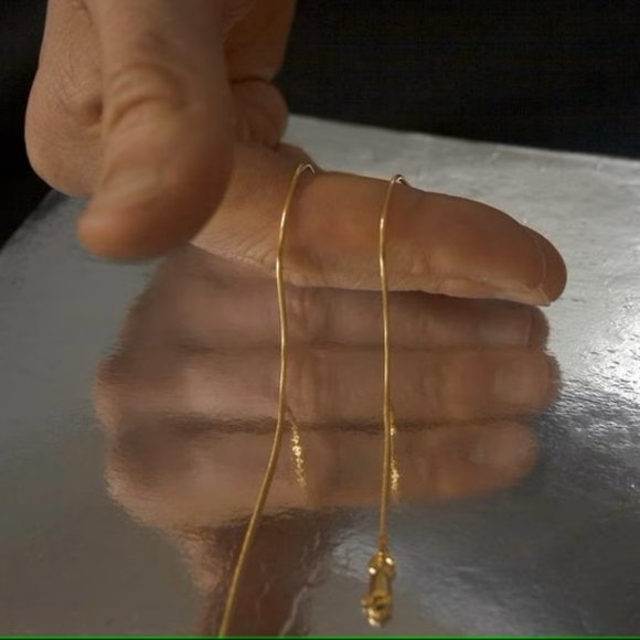 18K Gold Plated Snake Chain on 925 ITALY Solid Sterling Silver Stamped 925 Italy - Picture 6 of 6